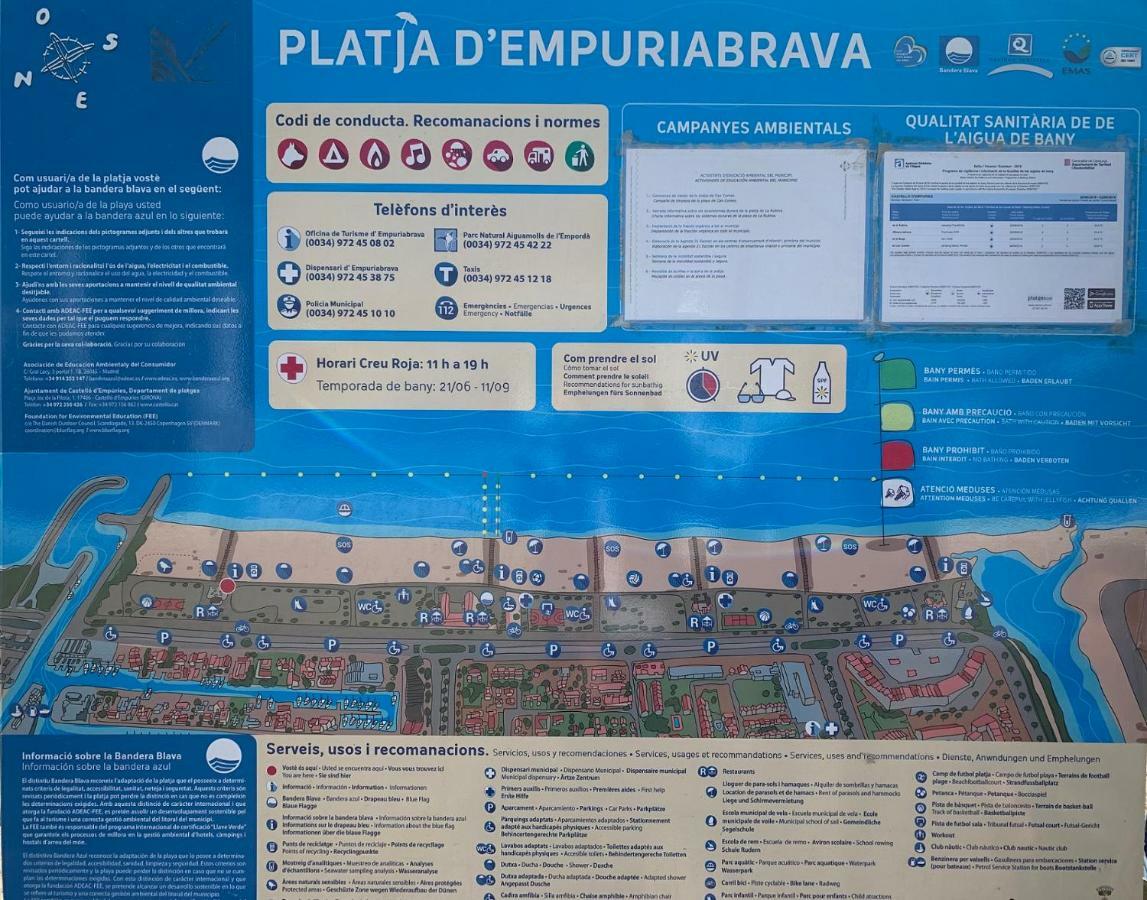 Apartamento 1ª Linea De Mar -Wifi- Aire Acondicionado Эмпуриабрава Экстерьер фото